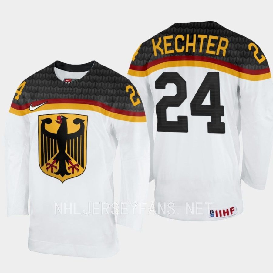 germany roman kechter 2023 iihf world junior championship home jersey white