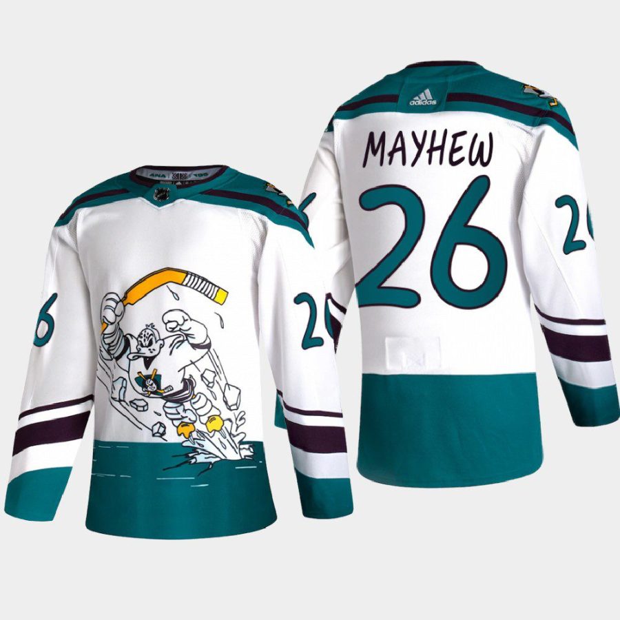 gerry mayhew ducks white reverse retro authentic jersey