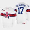 great britain hockey mark richardson 2022 iihf world championship home jersey white