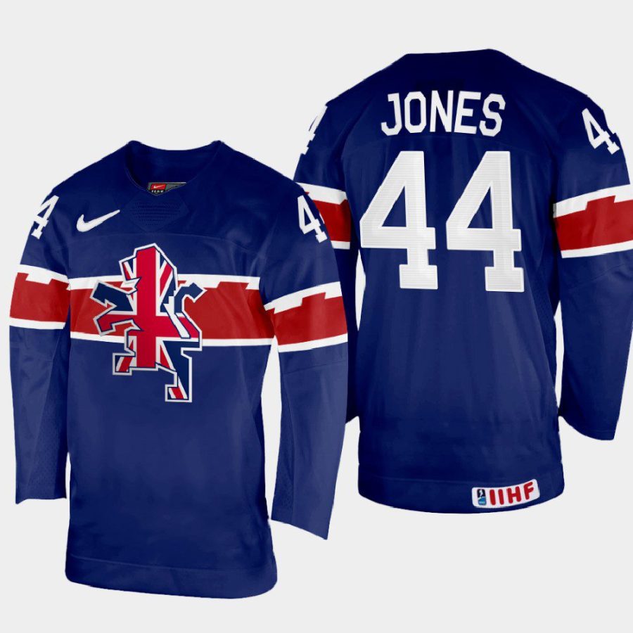 great britain hockey sam jones 2022 iihf world championship away jersey navy