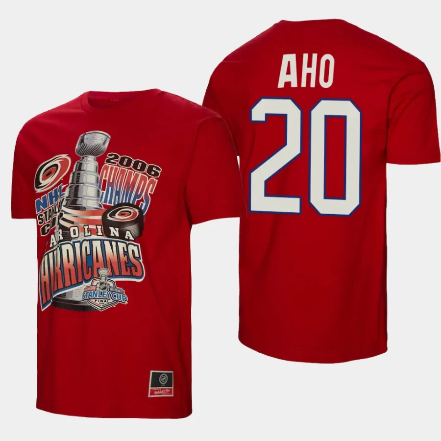 hurricanes sebastian aho red 2006 stanley cup champions cup chase t shirt