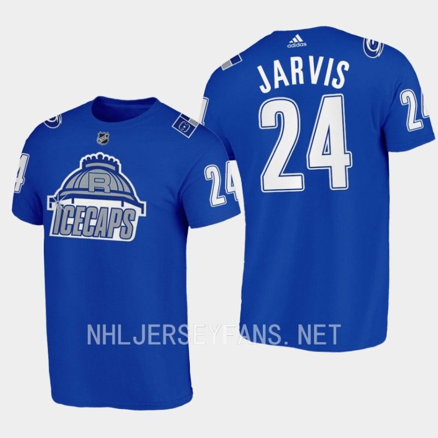 hurricanes seth jarvis blue honor icecaps north carolina night t shirt