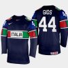 italy hockey gregorio gios 2022 iihf world championship away jersey navy