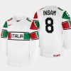 italy hockey marco insam 2022 iihf world championship home jersey white