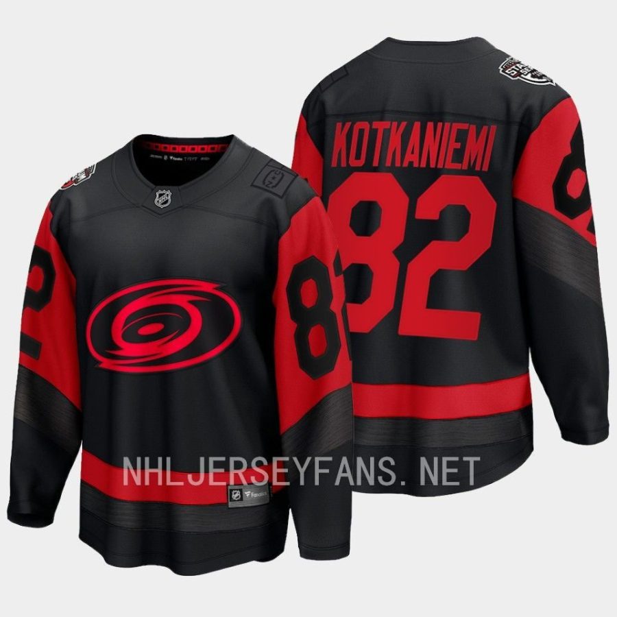 jesperi kotkaniemi hurricanes black 2023 nhl stadium series breakaway player jersey