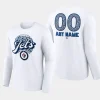 jets custom whitelong sleeve leopard print t shirt