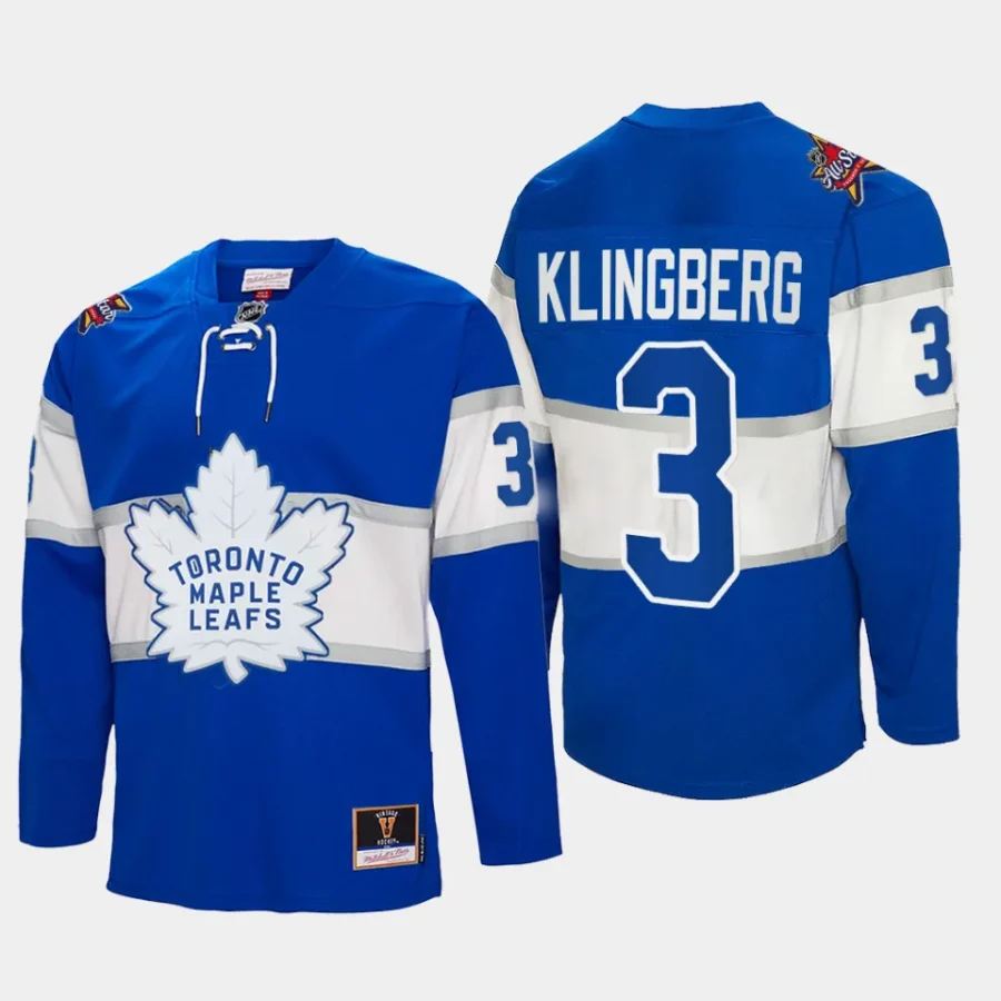 john klingberg maple leafs royal 2024 nhl all star patch authentic throwback jersey