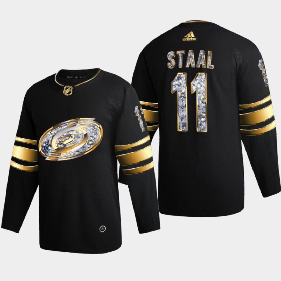 jordan staal hurricanes black 2022 stanley cup playoffs diamond edition authentic jersey