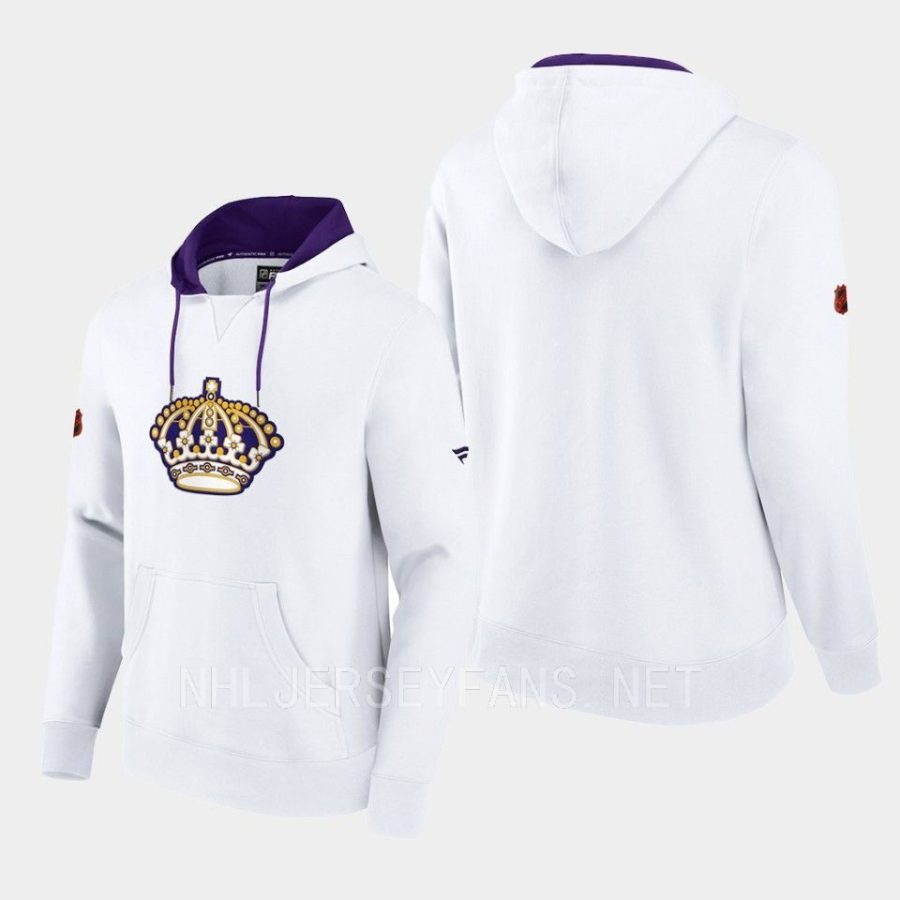 kings white special edition 2.0 team logo pullover hoodie