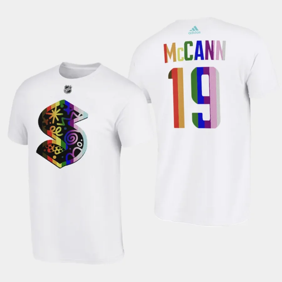 kraken jared mccann white special 2024 pride night t shirt