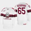 latvia hockey arvils bergmanis 2022 iihf world championship home jersey white