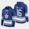 maple leafs mitch marner blue name number lace up pullover hoodie