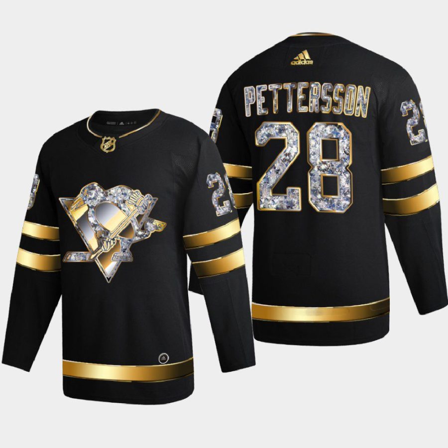 marcus pettersson penguins black 2022 stanley cup playoffs diamond edition authentic jersey