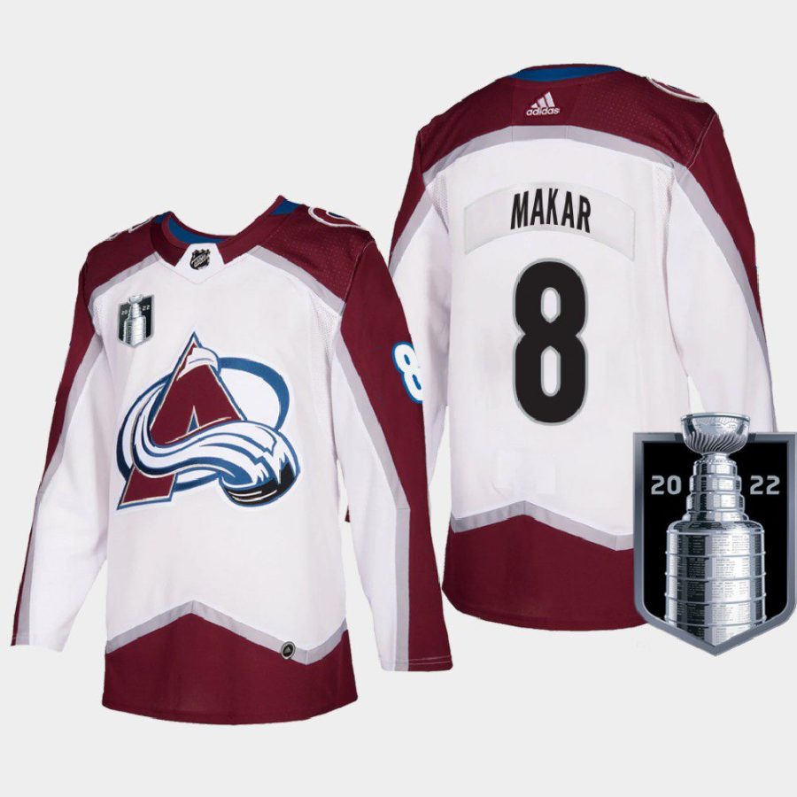 men avalanche cale makar authentic 2022 western conference champs white jersey