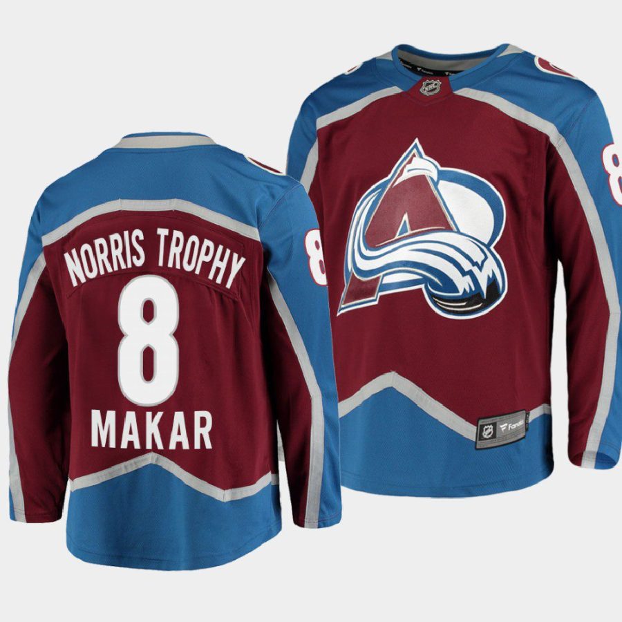 men avalanche cale makar awards edition norris trophy burgundy jersey