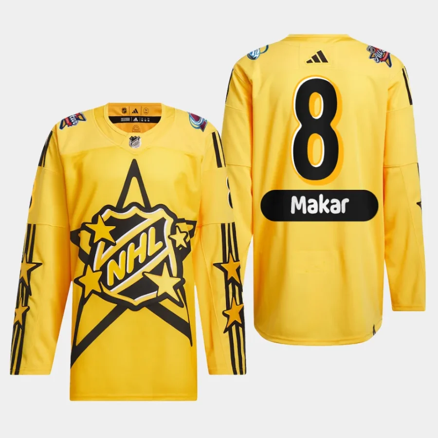 men avalanche cale makar drew house 2024 nhl all star game primegreen authentic yellow jersey