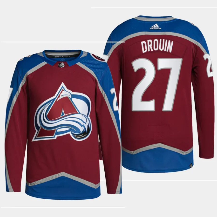 men avalanche jonathan drouin authentic pro home primegreen burgundy jersey