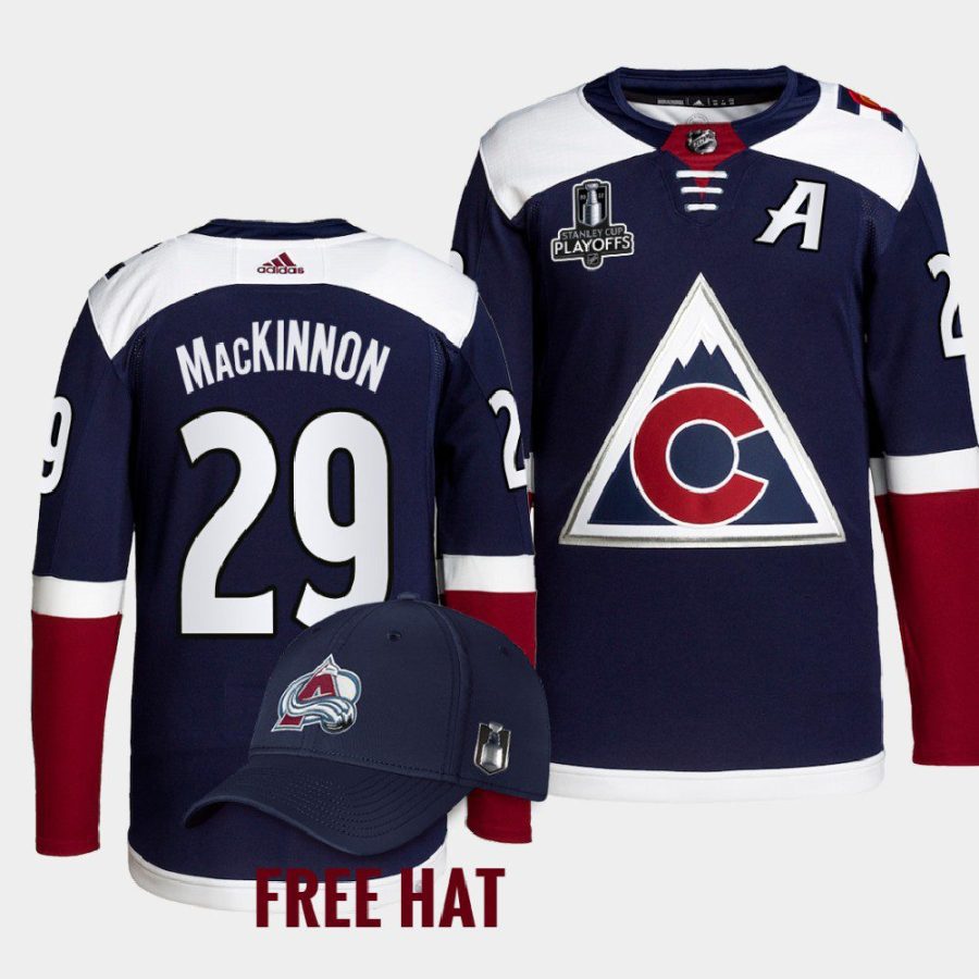 men avalanche nathan mackinnon primegreen 2022 central division champions navy jersey