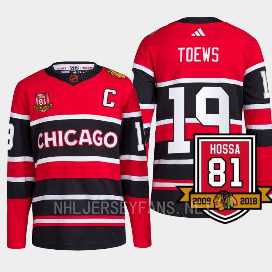 men blackhawks jonathan toews reverse retro 2.0 only one 81 red jersey