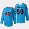 men blue jackets eric robinson warmup kids takeover blue jersey