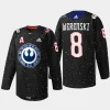 men blue jackets zach werenski 2023 exclusive edition star wars black jersey