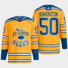 men blues jordan binnington 2022 authentic primegreen reverse retro 2.0 yellow jersey