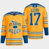 men blues josh leivo 2022 authentic primegreen reverse retro 2.0 yellow jersey