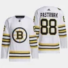 men bruins david pastrnak 2023 24 primegreen 100th anniversary authentic player white jersey