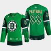 men bruins david pastrnak 2023 st. patricks day primegreen authentic jersey green