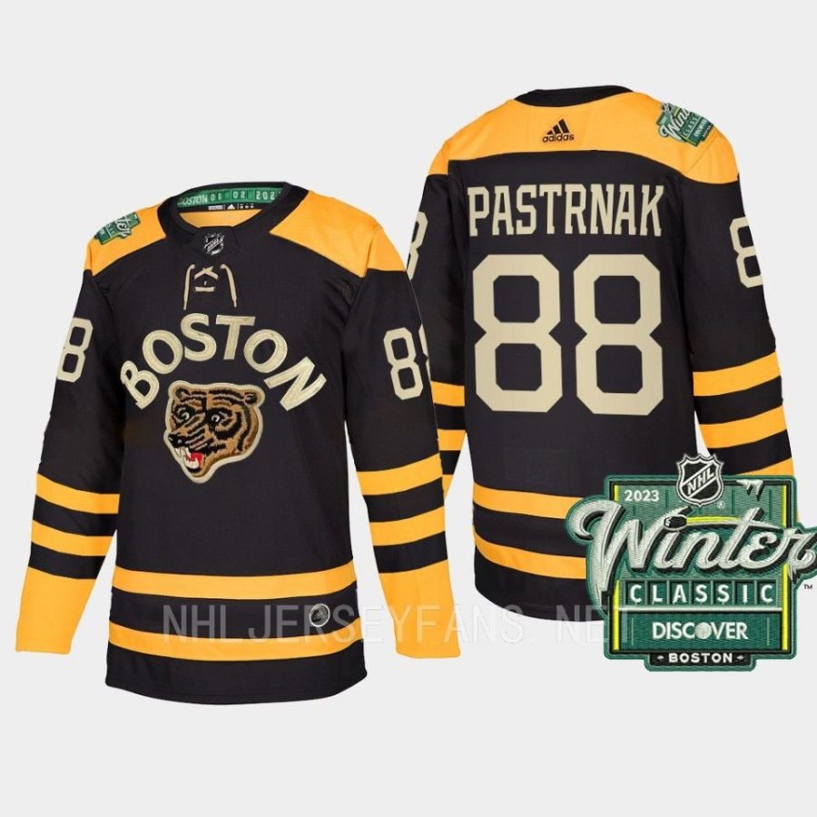 men bruins david pastrnak authentic 2023 winter classic black jersey