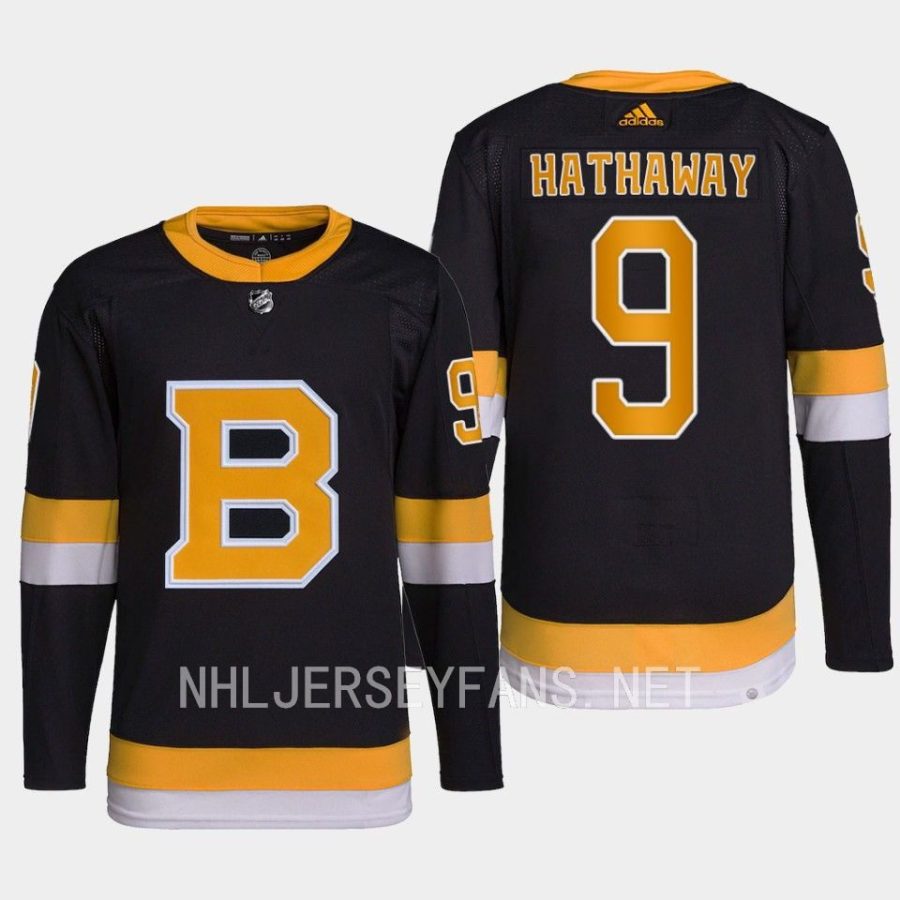 men bruins garnet hathaway 2022 23 alternate authentic pro black jersey