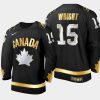 men canada hockey shane wright 2022 nhl draft prospect golden edition black jersey