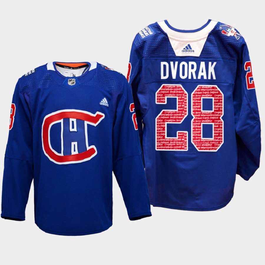 men canadiens christian dvorak special edition radioteledon 2022 royal jersey