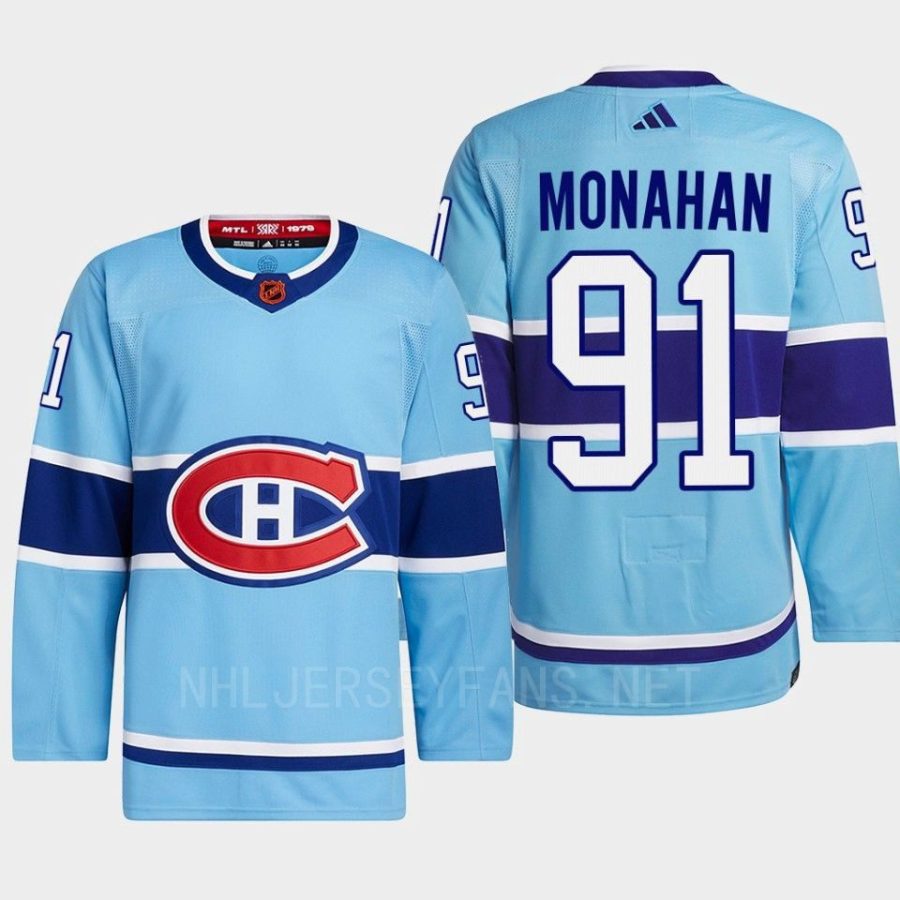 men canadiens sean monahan 2022 authentic primegreen reverse retro 2.0 blue jersey