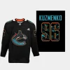 men canucks andrei kuzmenko special edition first nations 2023 black jersey