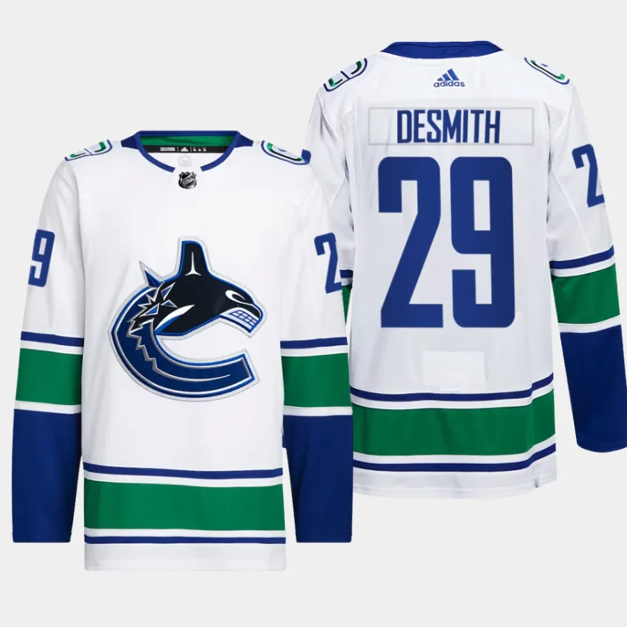 men canucks casey desmith primegreen away authentic pro white jersey