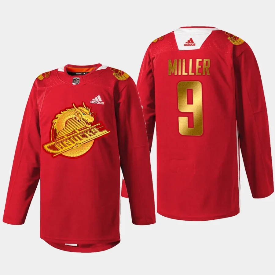 men canucks j.t. miller 2024 lunar new year red jersey