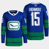 men canucks matthew highmore 2022 primegreen authentic pro alternate blue jersey