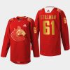 men canucks riley stillman warm up chinese new year red jersey