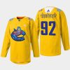 men canucks vasily podkolzin 2022 warmup diwali night yellow jersey