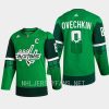 men capitals alexander ovechkin primegreen authentic 2023 st. patricks day green jersey