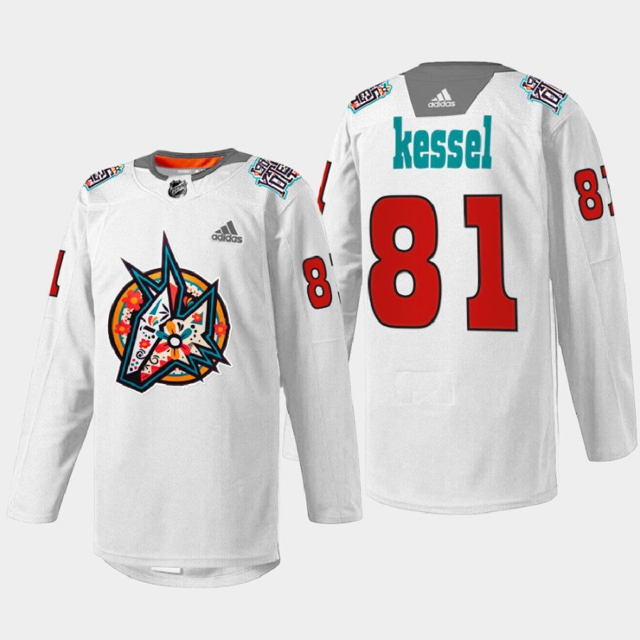 men coyotes phil kessel warmup los yotes night 2022 white jersey