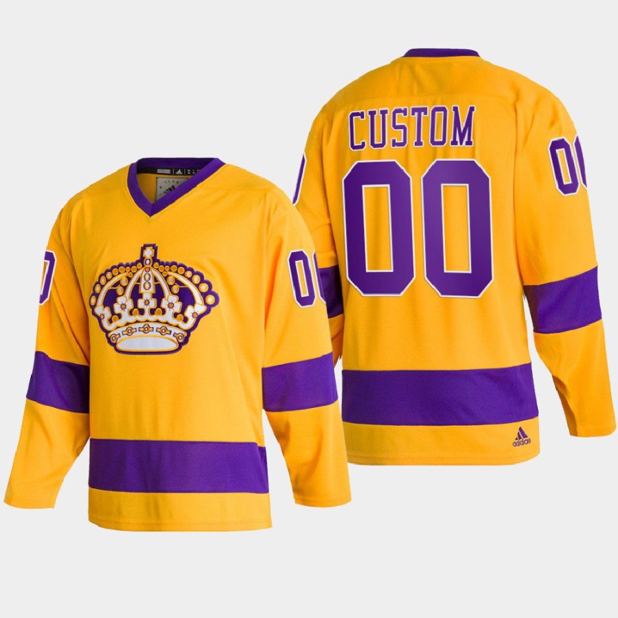 men custom kings gold team classics throwback jersey