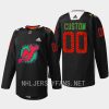 men devils custom 2023 warm up black history celebration black jersey