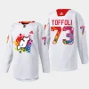 men devils tyler toffoli special 2023 pride night white jersey