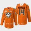 men ducks adam henrique 2023 warmup orangewood orange jersey