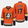 men ducks alex killorn authentic pro alternate orange jersey