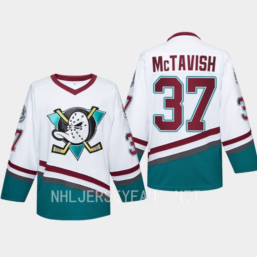 men ducks mason mctavish hockey mighty ducks white jersey