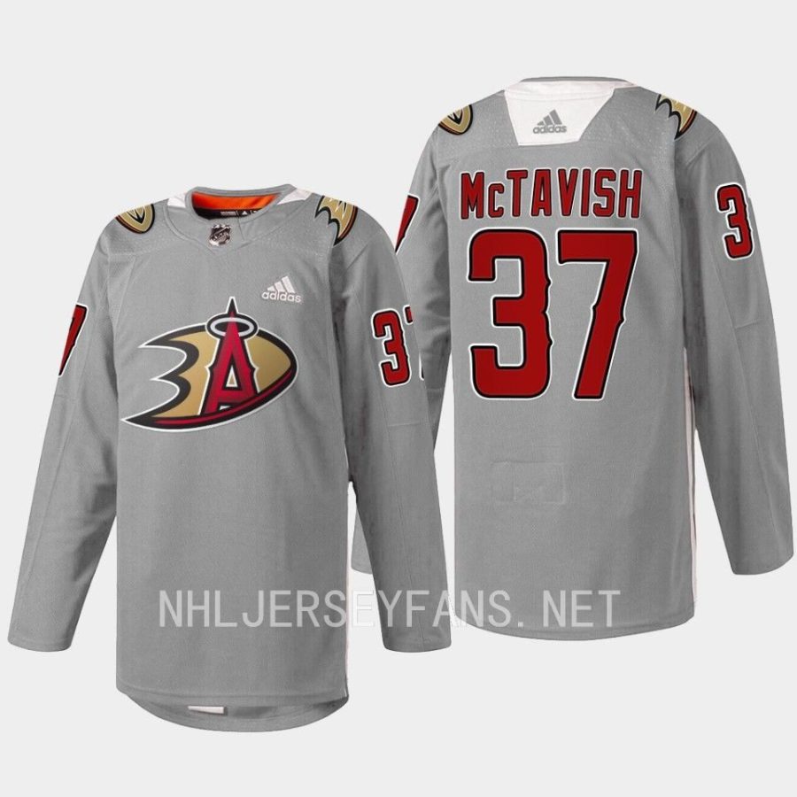 men ducks mason mctavish warmup 2023 angels night gray jersey