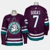 men ducks radko gudas 2023 24 authentic pro 30th anniversary primegreen purple jersey